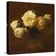 Six Yellow Roses in a Vase; Six Roses Jaunes Dans Une Vase, 1903-Henri Fantin-Latour-Premier Image Canvas