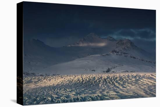 Skaftafellsjokull Glacier with a Mountain During a Dramatic Sunrise-Alex Saberi-Premier Image Canvas