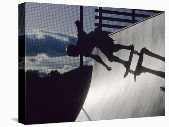 Skateboarder in Action on the Vert-null-Premier Image Canvas
