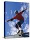 Skateboarder in Action on the Vert-null-Premier Image Canvas