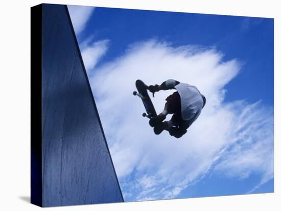 Skateboarder in Action over the Vert-null-Premier Image Canvas