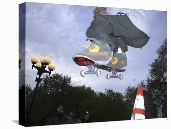 Skateboarder in Midair-null-Premier Image Canvas