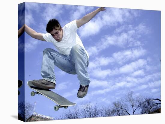 Skateboarder in Midair-null-Premier Image Canvas