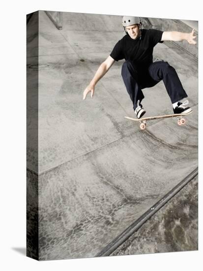 Skateboarder Performing Tricks-null-Premier Image Canvas