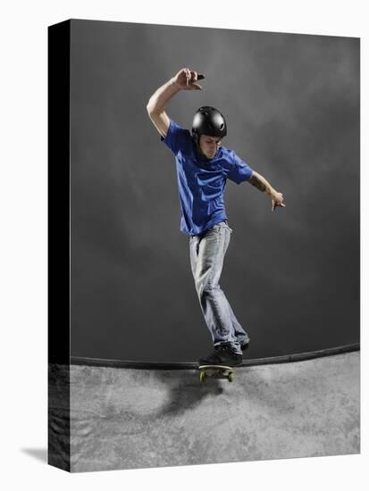 Skateboarder Performing Tricks-null-Premier Image Canvas