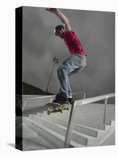 Skateboarder Performing Tricks-null-Premier Image Canvas