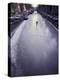 Skater on Frozen Canal, Amsterdam, Netherlands-Michele Molinari-Premier Image Canvas