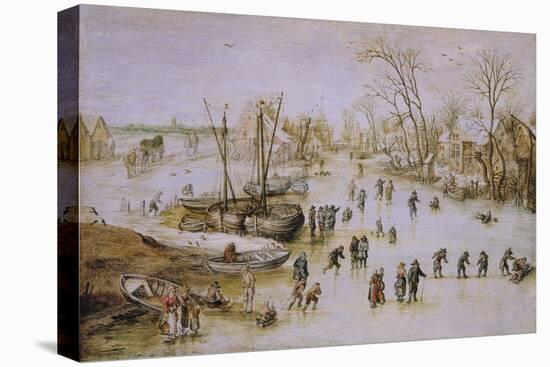 Skaters on the Lake-Jan Brueghel the Younger-Premier Image Canvas