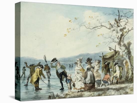 Skaters on the Serpentine, Hyde Park, London, 1786-Julius Caesar Ibbetson-Premier Image Canvas