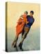 "Skating Couple,"February 1, 1928-McClelland Barclay-Premier Image Canvas