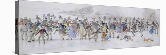 Skating Scene (Pen and Ink and W/C on Paper)-Charles Altamont Doyle-Premier Image Canvas