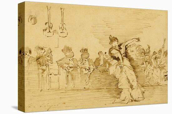 Sketch after 'El Jaleo', 1882 (Pen & Ink on Paper Laid down on Paper)-John Singer Sargent-Premier Image Canvas