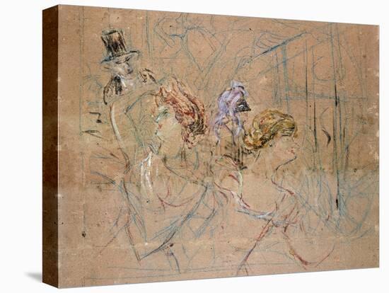 Sketch for 'At the Masked Ball', C.1892-Henri de Toulouse-Lautrec-Premier Image Canvas