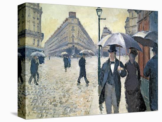 Sketch for 'Paris Street; Rainy Day', 1877 (Pre-Restoration)-Gustave Caillebotte-Premier Image Canvas