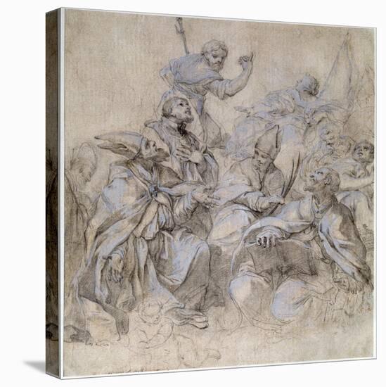 Sketch of a Fresco for the Santa Maria Del Popolo Church in Rome-Carlo Maratta-Premier Image Canvas