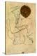 Sketch of a Nude Woman-Egon Schiele-Stretched Canvas