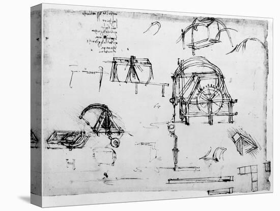 Sketch of a Perpetual Motion Device Designed by Leonardo Da Vinci, C1472-1519-Leonardo da Vinci-Premier Image Canvas