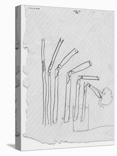 Sketch of Flexible Straw, circa late 1930s; Archives Center, NMAH-null-Stretched Canvas
