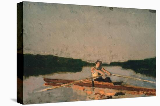 Sketch of Max Schmitt in a Single Scull, C.1870 (Oil on Canvas)-Thomas Cowperthwait Eakins-Premier Image Canvas