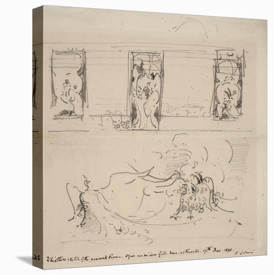 Sketch of the Peacock Room, 1898-James Abbott McNeill Whistler-Premier Image Canvas