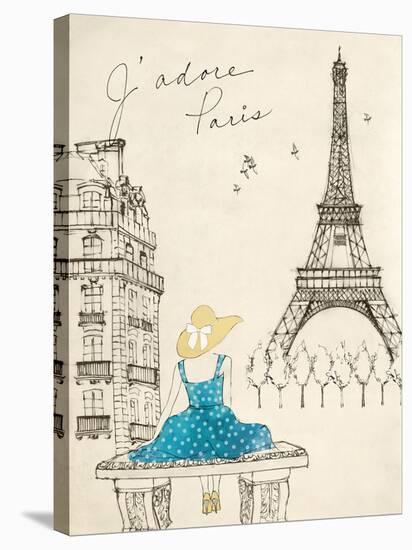 Sketchbook Paris II-Lottie Fontaine-Stretched Canvas