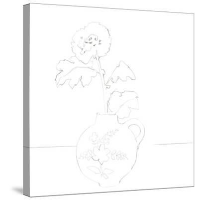 'Sketchbook Vase Lively' Stretched Canvas Print Kristine Hegre
