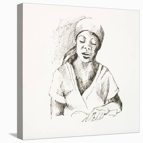 Sketched Woman I-Jane Slivka-Stretched Canvas