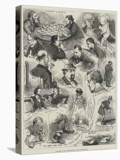 Sketches at the International Chess Tournament-Alfred Courbould-Premier Image Canvas