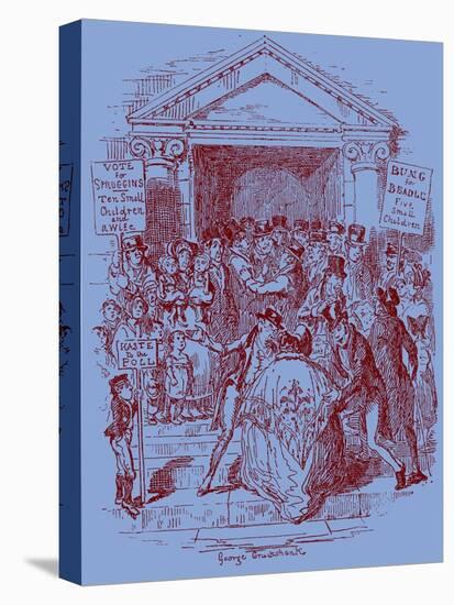 'Sketches by Boz' by Charles Dickens-George Cruikshank-Premier Image Canvas