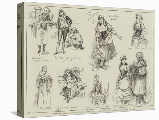 Sketches from M Planquette's New Comic Opera, Paul Jones, at the Prince of Wales's Theatre-Frederick Henry Townsend-Premier Image Canvas