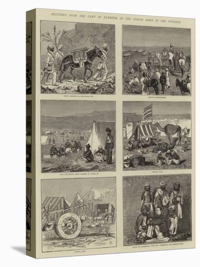 Sketches from the Camp of Exercise of the Indian Army in the Punjaub-Alfred Chantrey Corbould-Premier Image Canvas