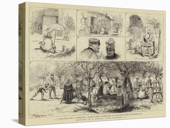 Sketches in a Norman Cider Orchard-William John Hennessy-Premier Image Canvas