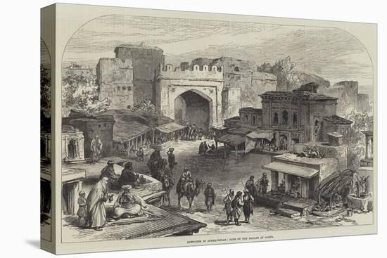 Sketches in Afghanistan, Gate of the Bazaar at Cabul-null-Premier Image Canvas