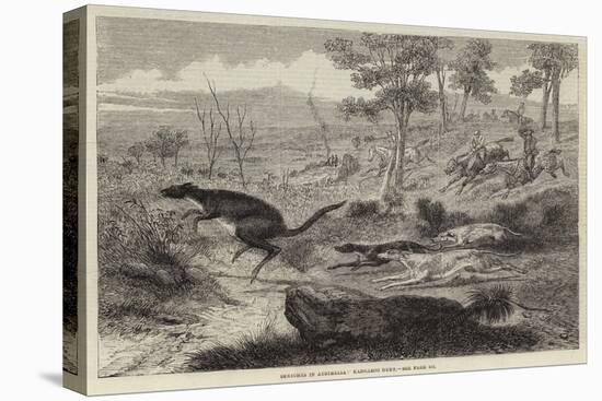 Sketches in Australia, Kangaroo Hunt-null-Premier Image Canvas