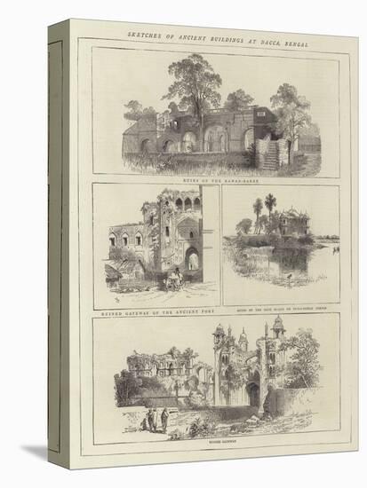 Sketches of Ancient Buildings at Dacca, Bengal-null-Premier Image Canvas