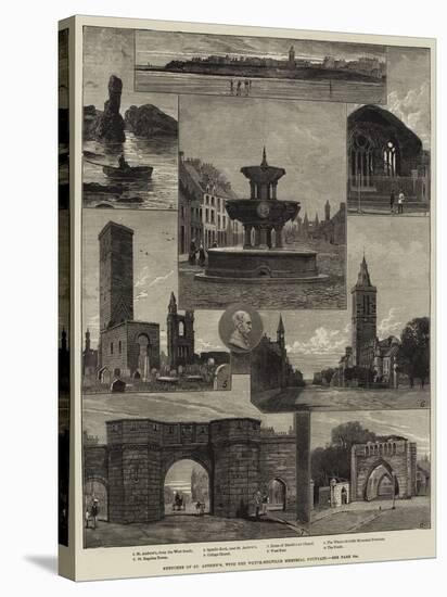 Sketches of St Andrew's, with the Whyte-Melville Memorial Fountain-null-Premier Image Canvas