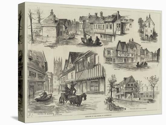 Sketches of the Floods at Canterbury-null-Premier Image Canvas