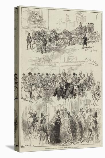 Sketches of the Royal Procession at the Opening of Parliament-null-Premier Image Canvas