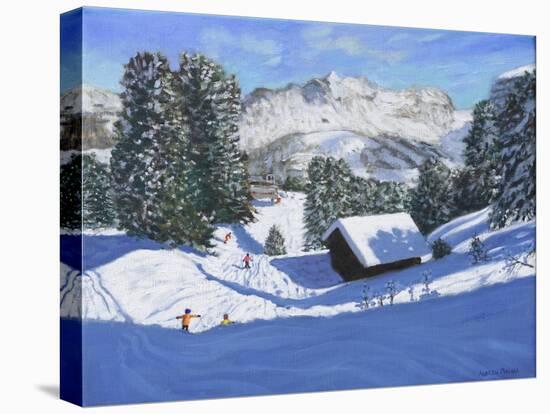 Ski Chalet, Samoens, Grand Massif, France, 2023 (Oil on Canvas)-Andrew Macara-Premier Image Canvas