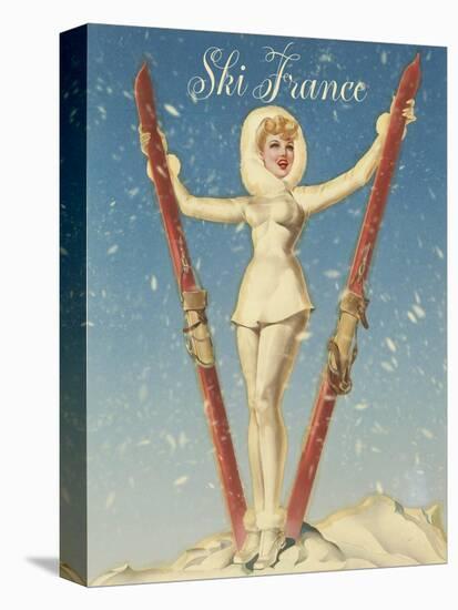 Ski France Glam-Vintage Apple Collection-Premier Image Canvas