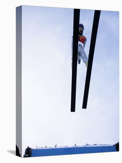 Ski Jumper in Action Flying Off the Lip of the Jump, Salt Lake City, Utah, USA-Chris Trotman-Premier Image Canvas