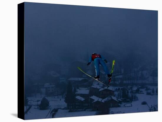 Ski Jumper in Action, Torino, Italy-Chris Trotman-Premier Image Canvas