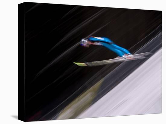 Ski Jumper in Action, Torino, Italy-Chris Trotman-Premier Image Canvas