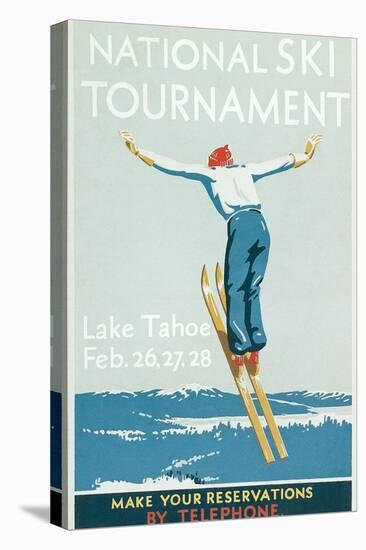 Ski Jumper, National Tournament-null-Stretched Canvas