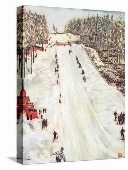 Ski Jumping in Oslo 1905-Nico Jungman-Stretched Canvas