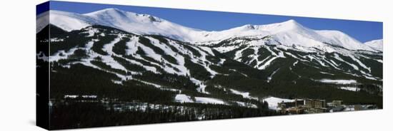 Ski Resorts in Front of a Mountain Range, Breckenridge, Summit County, Colorado, USA-null-Premier Image Canvas