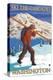 Ski the Cascades, Cascade Mountains, Washington-Lantern Press-Stretched Canvas