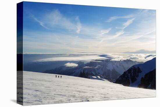 Ski Tourer on Mont Blanc and Mont Blanc Du Tacul, Rhone Alpes-Christian Kober-Premier Image Canvas