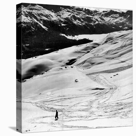 Ski Tracks on Alpine Slopes of Winter Resort-Alfred Eisenstaedt-Premier Image Canvas