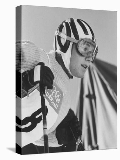 Skier, Heidi Biebl During the Winter Olympics-George Silk-Premier Image Canvas